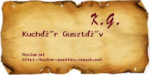 Kuchár Gusztáv névjegykártya
