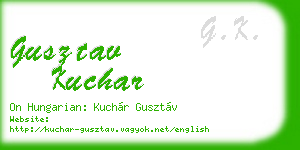 gusztav kuchar business card